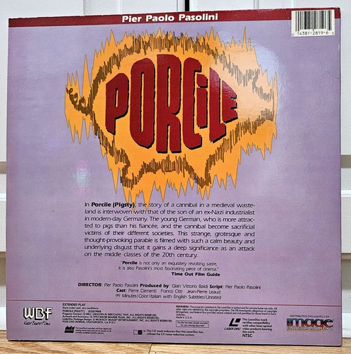 PORCILE LaserDisc - Pier Paolo Pasoline LD Movie - Picture 2 of 2