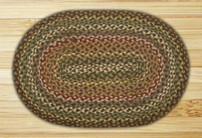 Braided Jute Oval Area Rug. Earth Rugs. 9 Sizes. Green, Burgundy, Cream, Tan