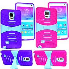 For Samsung Galaxy Note 4 Cases Covers Shockproof Silicone Hybrid Rugged Stand
