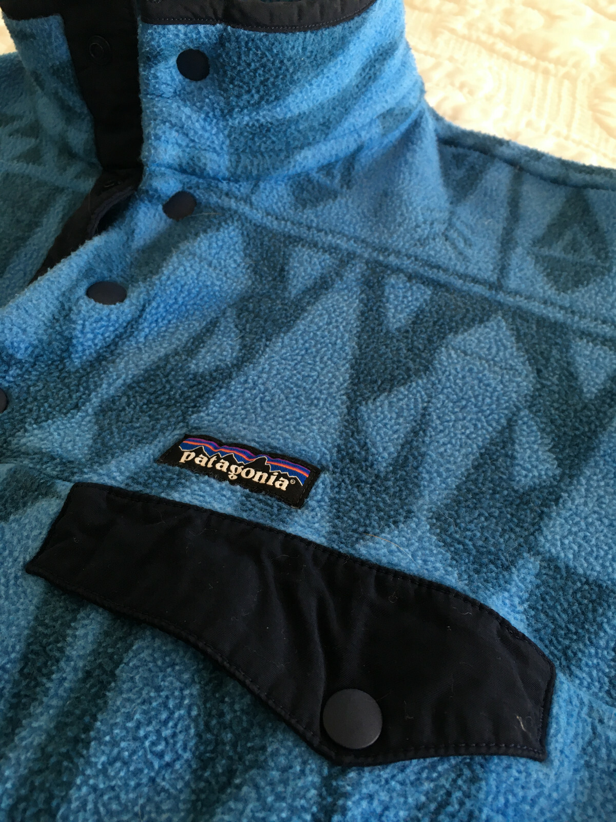 mens tribal fleece pullover