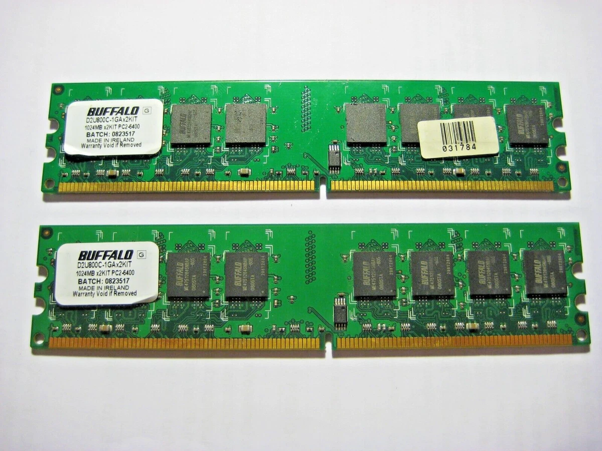 Buffalo DDR2 SDRAM Computer 1 GB Capacity per Module Memory (RAM