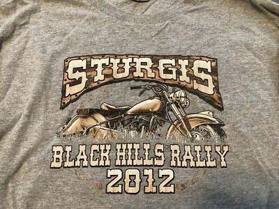 2012 Sturgis Motorcycle Rally Long Sleeve T Shirt- Harley Davidson 