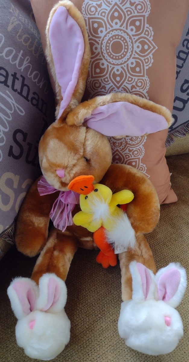 Dan Dee イースター刺繍 うさぎ ぬいぐるみ Dan Dee イースター刺繍