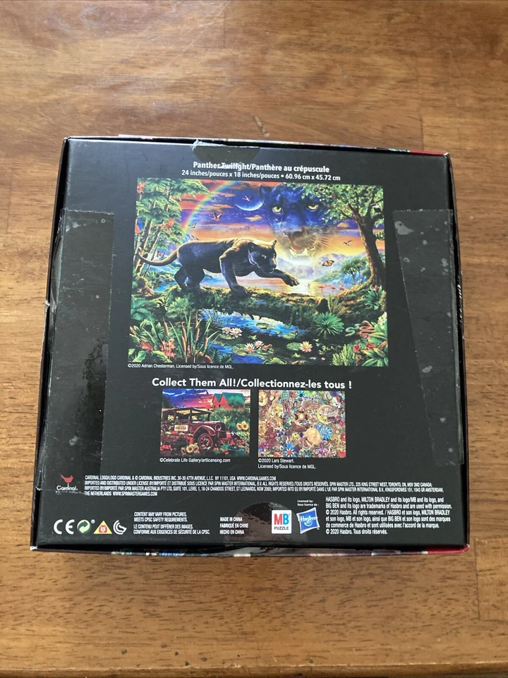 Rompecabezas 500 piezas Panther Twilight Cardinal Hasbro lámina animal  Foto 2 de 4