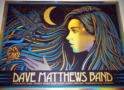 Dave Matthews Band Poster 6/29/19 Noblesville IN Signed & Numbered