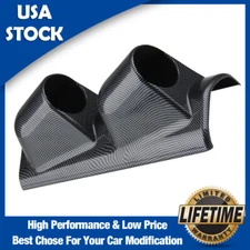 Universal 52mm 2" Dual Gauge Pod Holder A-Pillar Dashboard Turbo Boost LHD US