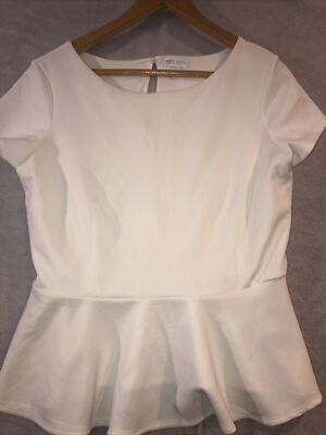 Bison Bisou Shirt Womens Extra Large White Polyester