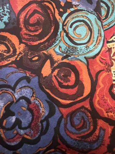 Ed Hardy Silk Ties Abstract Flower Print Men's Necktie Made in Italy EUC! - Picture 4 of 5