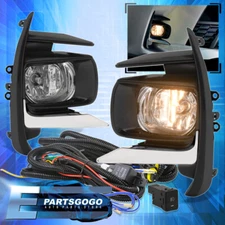 For 18-20 Toyota Sienna Clear Bumper Fog Lights Lamps +Switch Bulb Bezel Harness