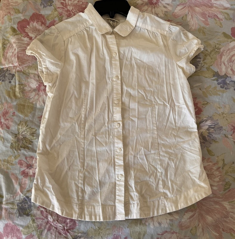 cherokee girls button down uniform shirt size XL (14/16) white