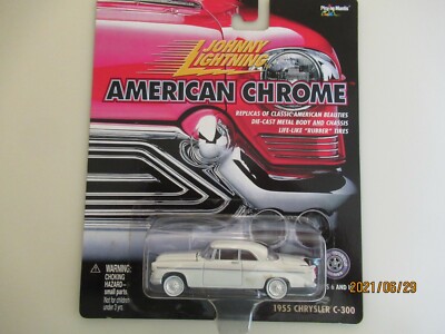 1:64 Johnny Lightning American Chrome 1955 Chrysler C-300 white