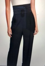New 1145 XL Donna Karan 12 collection black label wool stretch dress pants