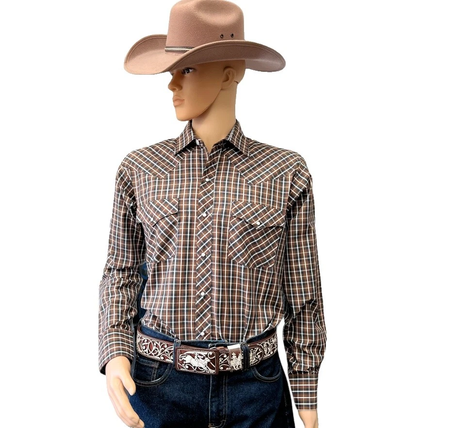 Cotton Western Casual Button-Down Shirts for Men
