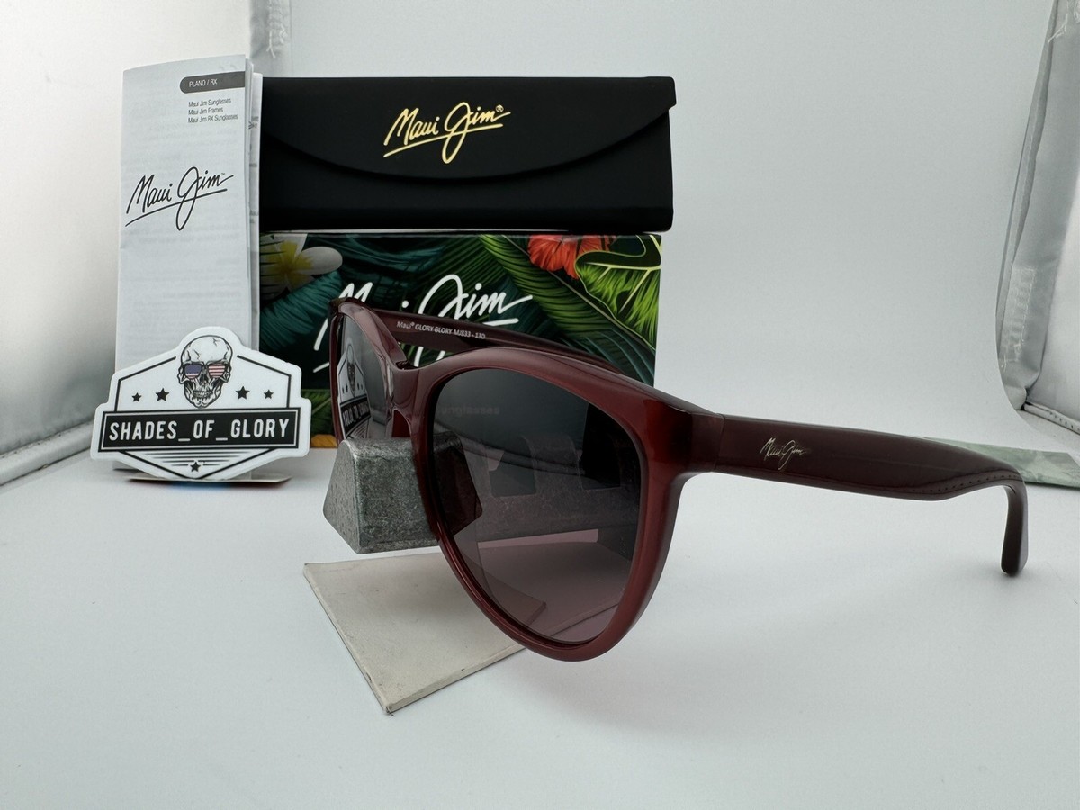 MAUI JIM GLORY GLORY MJ 833-13D MILKY RASPBERRY MAUI ROSE  display picture 2