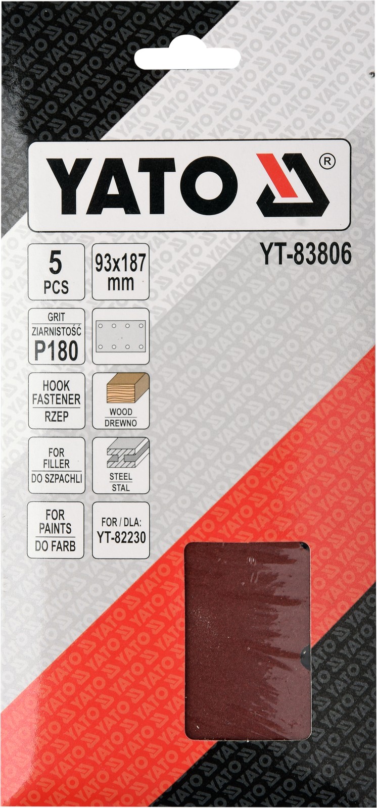 Fits YATO NARZ�DZIA YT-83806 SANDPAPER 90MM X 187MM P180   ⭐UK Stock⭐