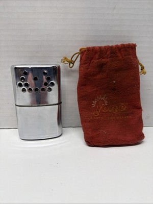 Vintage Jon-E Giant GI Hand Warmer Aladdin with Original Felt Bag Untested