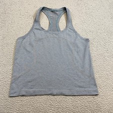 Lululemon Tank Top Womens 12 Gray Blue Swiftly Tech Racerback Move Your Body