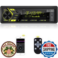 Bluetooth Single Din Car Radio Marine Stereo Receiver Multimedia Car Audio AM FM
