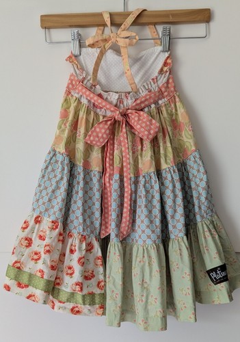 Matilda Jane Platinum Size 6 Peaches For Me Tiered Ellie Dress Twirly - Picture 8 of 11