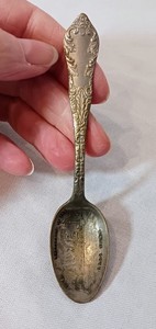 Early U. S. Battleship Maine Standard Collector Silverplate Spoon 6682 Tons!