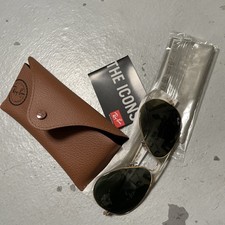 Ray Ban RB3025 Aviator Large Metal New With Case No box Made In Italy 150 