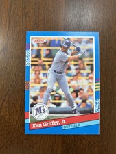 1991 Donruss Ken Griffey Jr #77  3 YELLOW Lines Right Border Variation NrMt/Mt