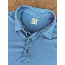 Callaway Opti-Dri Mens XXL Blue Black Micro Stripe Short Sleeve Golf Polo Shirt