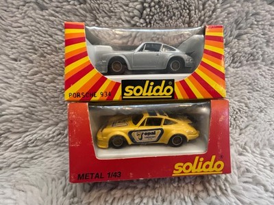 SOLIDO (2) 1323 Porsche 934 Opal Racecar & Silver Porsche 934 street- 1/43 scale