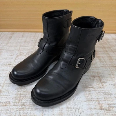 Bottes Gucci zippées au dos 39 24,5 cm noir excellent état - Photo 1/4