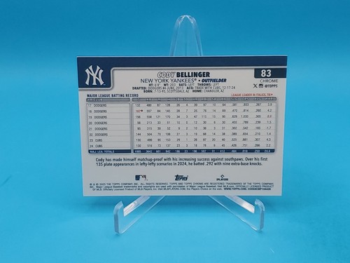 Cody Bellinger 2025 Topps Chrome #83 True Orange Refractor SP 7/25 - Yankees - Picture 2 of 2