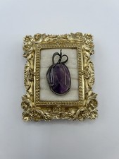 Sterling Silver Wire Wrapped Purple Stone Pendant Artisan Statement Jewelry Gift