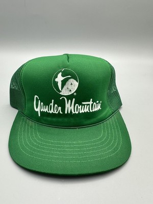 Vintage Gander Mountain Snap Back Trucker Hat Green 1980's
