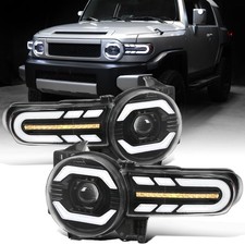 - Fits 2007-2014 Toyota FJ Cruiser Halogen Projector Headlights