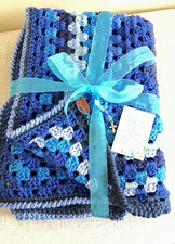 Handmade Crochet Baby Blanket New Unisex Size 25"x 25"inch APPROX. Multipurpose