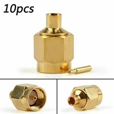 10Pcs Connettore SMA Male Plug Solder RG402 0.141" Semi-rigid Cavo Dritto Y T9