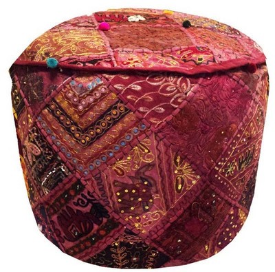 24'' BIRTHDAY GIFT DÉCOR OTTOMAN POUF BENCH FOOTSTOOL POUFFE PILLOW CHAIR COVER
