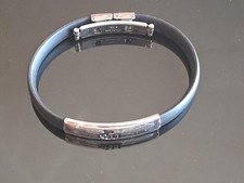 Unisex Edelstahl Armband Schwarz Silber mit d...