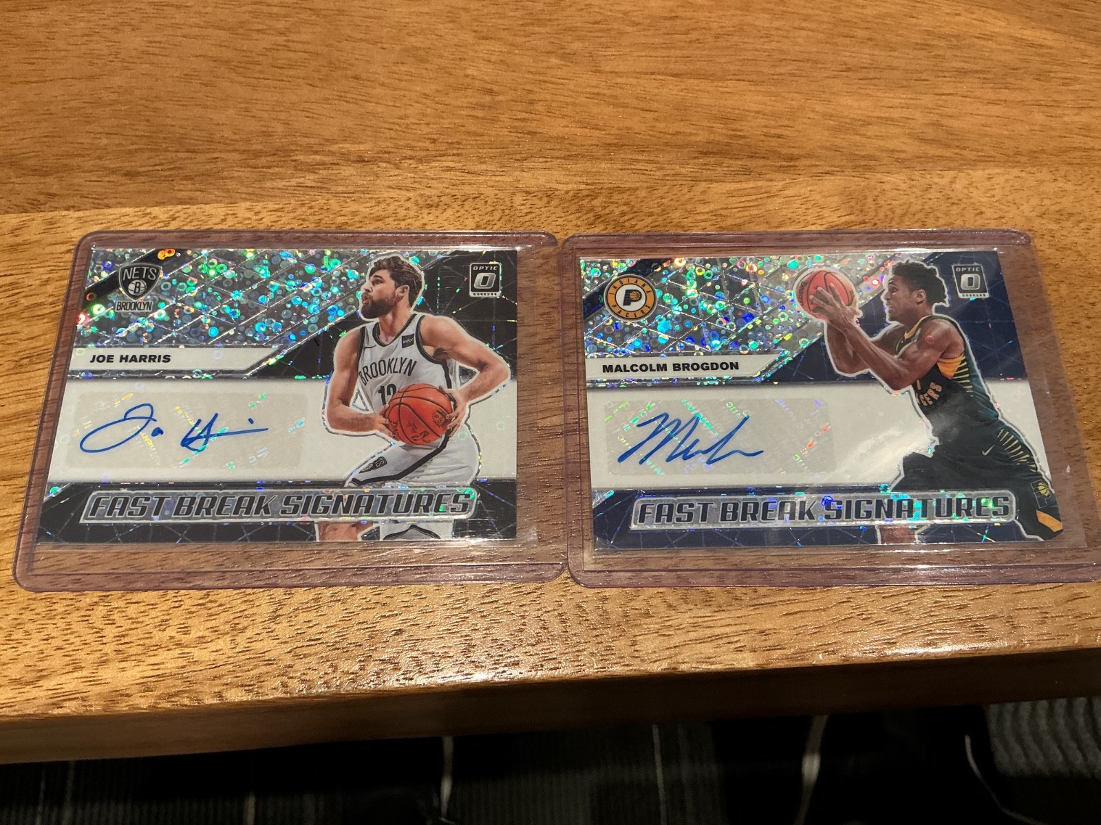 2019-20 Panini Donruss Optic Fast Break Signatures Malcolm Brogdon / Joe Harris