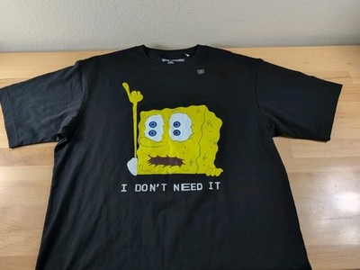 Spongebob Squarepants Medium Black Cactus Plant Flea Market Uniqlo T Shirt
