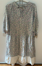 C&A Damen Midikleid 38 weiß/mehrfarbig flora...