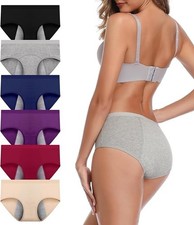 5Pack High Absorbency Incontinence Underwear for Women Washable Leakproof Pantie
