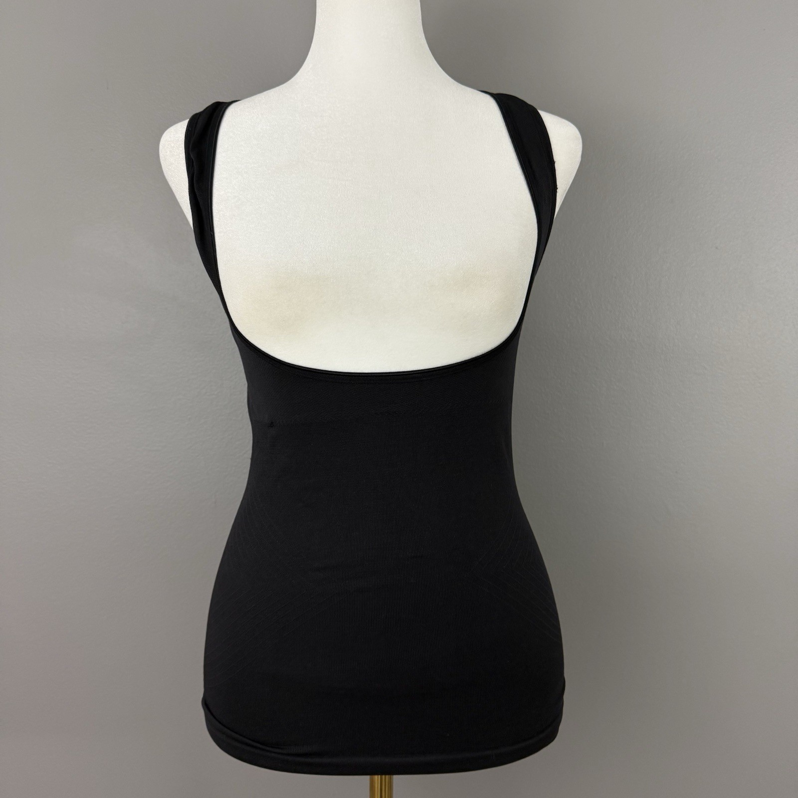 Slimming Shapewear Tank T253 Large Black with Bra Option EUC  -image