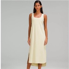 Lululemon Midi Dress Pima Open Back Green Size 8