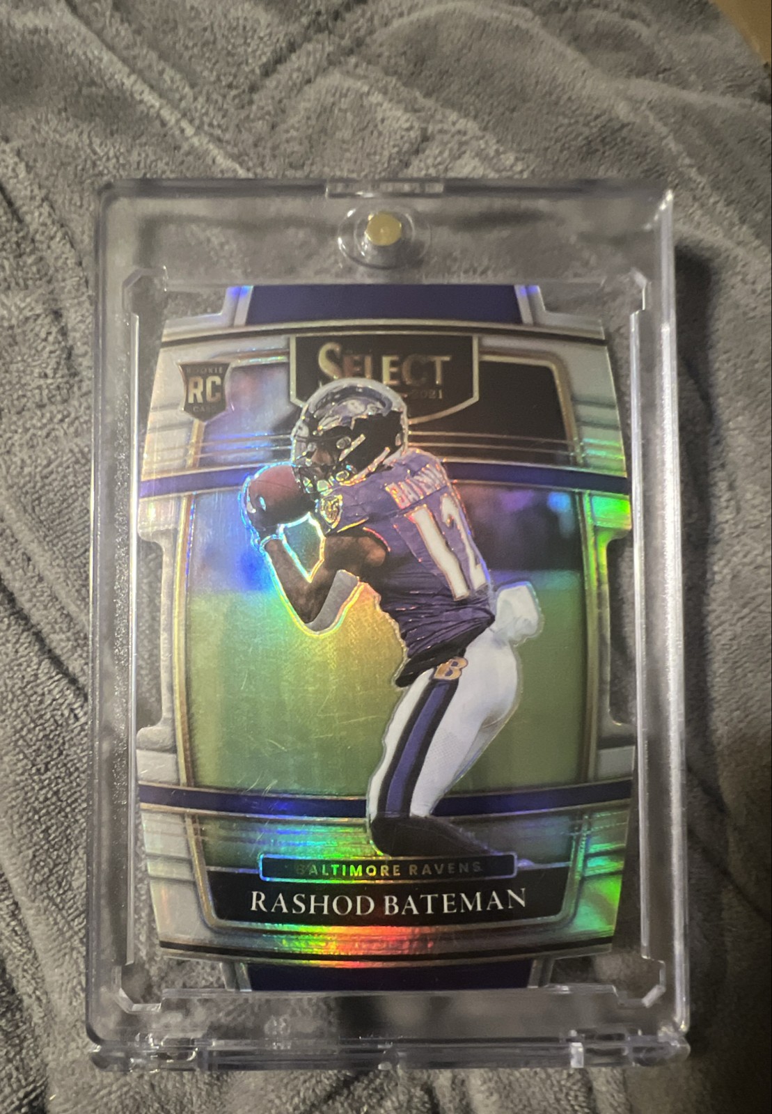 2021 Panini Select - Concourse Rashod Bateman #55 Silver Prizm Die-Cut (RC)
