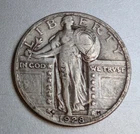 1928-D Standing Liberty Quarter SLQ - Solid High VF+ with original toning