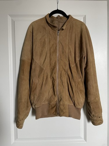 Maren Vintage Suede Bomber Jacket Distressed Medium Maren