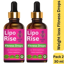 Lipo Rise Drops Advanced Fitness & Heath Supplement for weight loss 30ml Pack 2