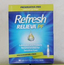 Refresh Relieva PF Preservative-Free Tears Lubricant 30 Vials Exp 1/2027