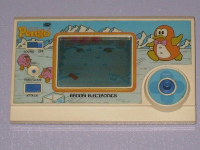 Bandai GD Pengo Handheld Game Console Used with Battery Terminal Good Condition