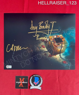 #ad Doug Bradley and Clive Barker dual signed 11x14 photo Hellraiser Pinhead Beckett $169.99